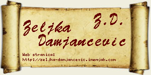 Željka Damjančević vizit kartica